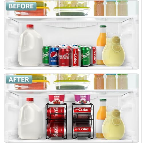 Soda Can Dispenser Rack for Fridge (12 Count)
