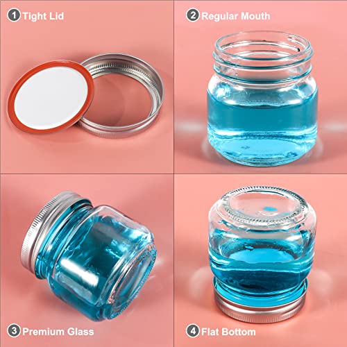 24 Pack 8 oz Glass Mason Jars (24 Count)