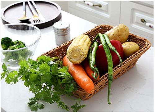 12" Poly Wicker Bread Basket