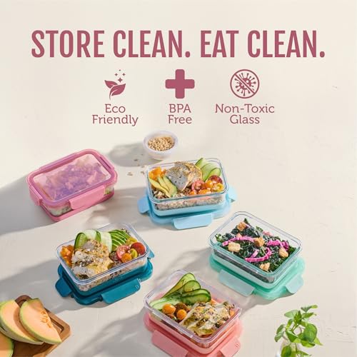 Duraglass Refresh 3.4 Cup Meal Prep Containers (5 Count)