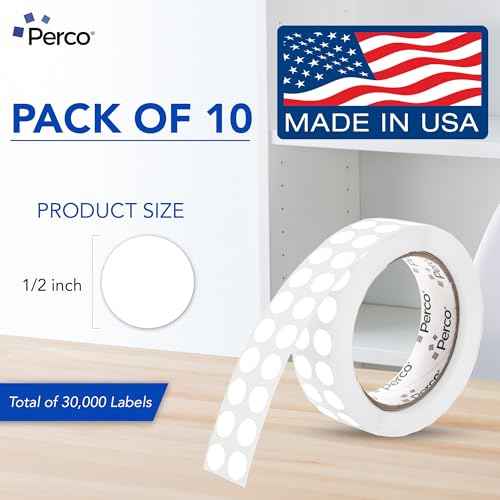 White Perforated Round Circle Dot Sticker 1 (80 Count)