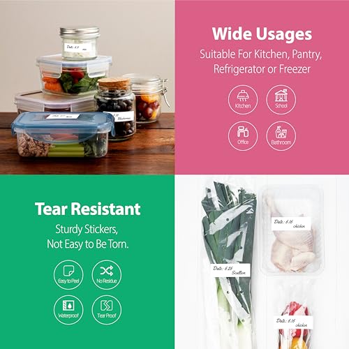 300 Removable Blank Food Labels