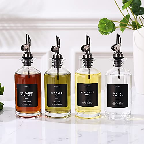 Oil and Vinegar Dispenser with Metal Pour Spout (2 Count)
