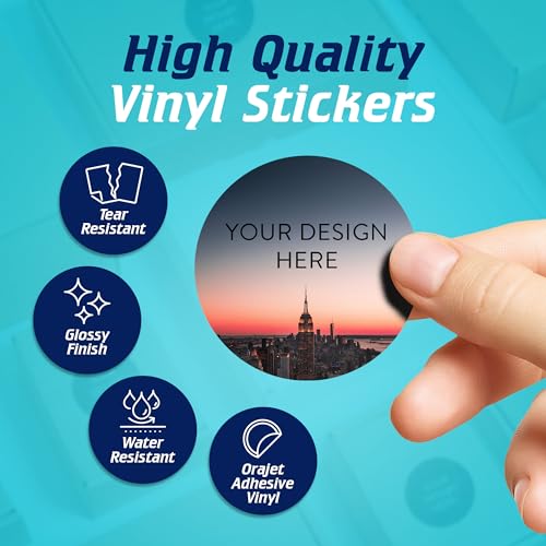 Custom Vinyl Stickers Your Image (100 Count)