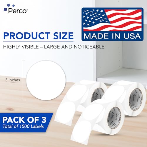 White Perforated Round Circle Dot Sticker 3 (3 Count)