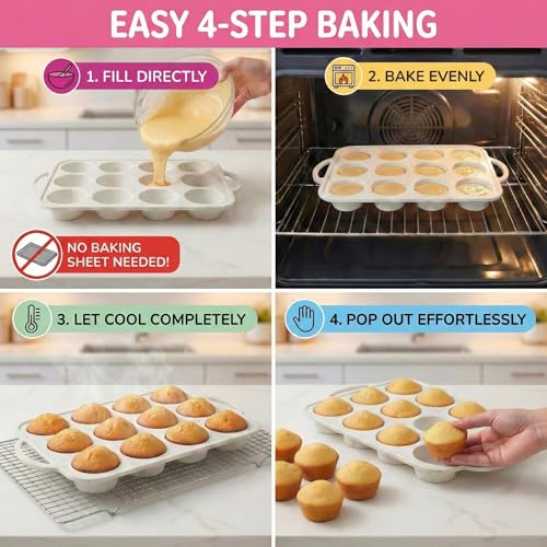 Silicone Muffin Pan for Baking