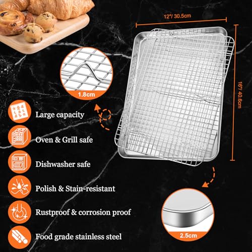 Jelly Roll Pan with Cooling Rack (4 Count)