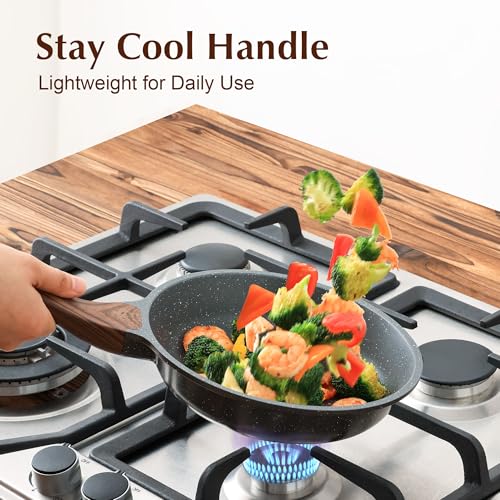 Nonstick Frying Pan Skillet with Lid