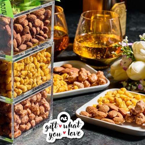Mixed Nuts Acrylic Tower Gift Basket