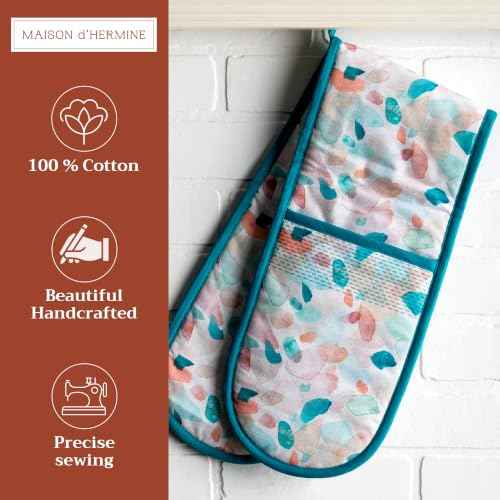 Double Oven Mitts 100% Cotton Double Oven Glove