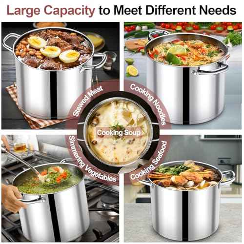 14 QT Stainless Steel Stock Pot with Lid