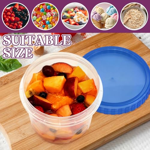 12 Pack Freezer Containers with Screw On Lids 24 Oz (12 Count)