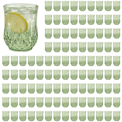100 Pack Plastic Stemless Wine Glasses (100 Count)