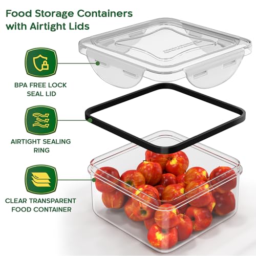 44 Pcs Food Storage Containers with Lids Airtight (44 Count)
