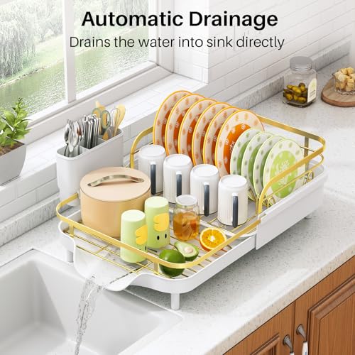 Expandable Dish Drying Rack for Small Kitchen Counter