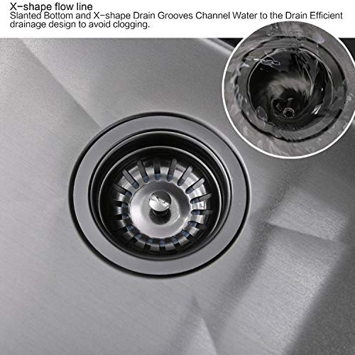 25 Inch Black Drop In Kitchen Sink