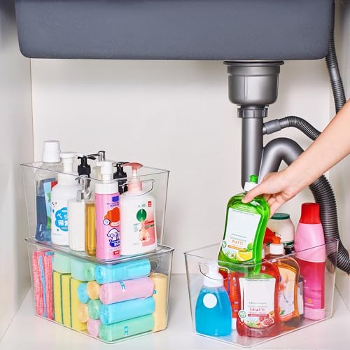 XLarge Clear Storage Bins with Lids (4 Count)
