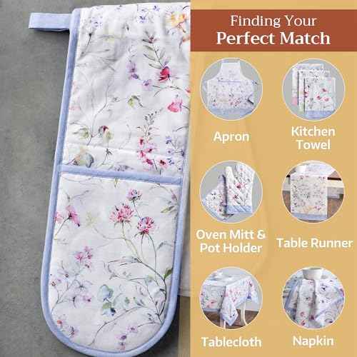 Double Oven Mitts 100% Cotton Double Oven Glove