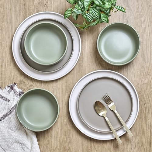 12 Piece Stoneware Dinnerware Set for 4