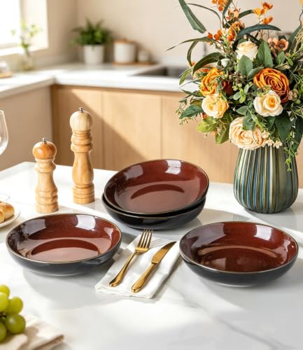 9.0" Ceramic Pasta Bowls Set of 4 (4 Count)