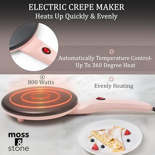 Pink Electric Crepe Maker
