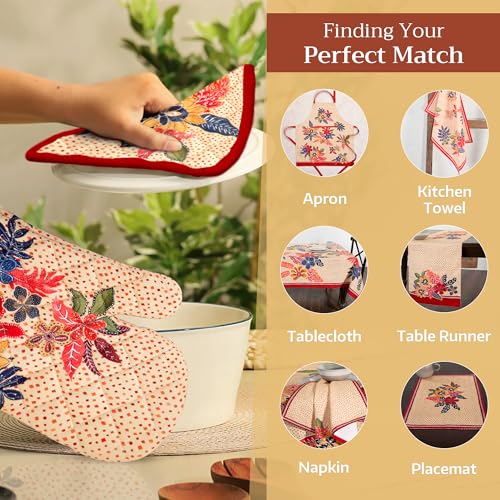 100% Cotton Oven Mitt & Pot Holder Set (2 Count)