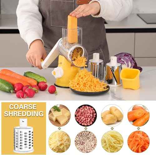 Rotary Cheese Grater Hand Crank Cheese Shredder for Fresh Cheese