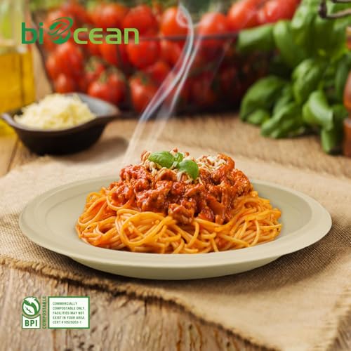 9 Inch Compostable Plates [125 Pack] (125 Count)