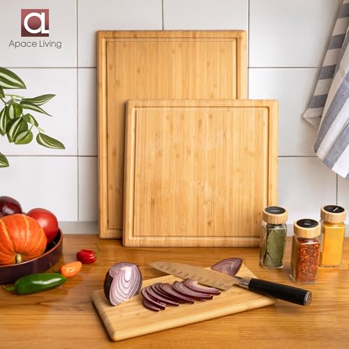 Chorus Bamboo Cutting Board Set with Juice Groove