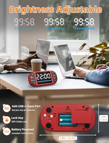 Magnetic Digital Kitchen Timer for Classroom Countdown