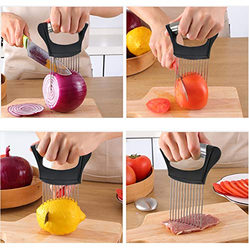 1PCS Stainless Steel Onion Holder Slicer