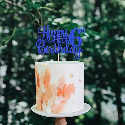 1 PCS Happy 6th Birthday Cake Topper
