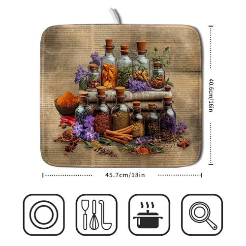 Vintage Kitchen Dish Drying Mat
