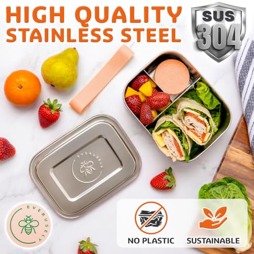 Stainless Steel Bento Box + Condiment Container