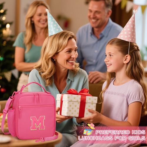Initial Insulated Lunch Bag for Girls Kids