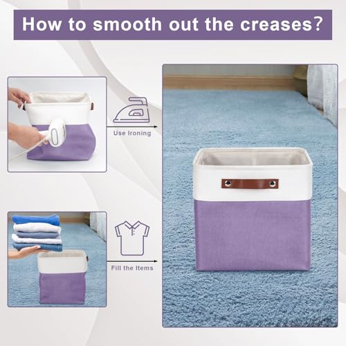 Collapsible Fabric Storage Cubes 11x11 Cube Storage Bins (4 Count)