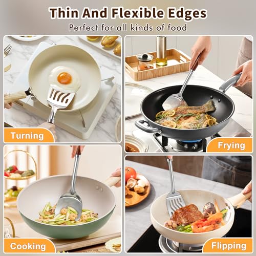 2 Pcs Stainless Steel Spatulas Set (2 Count)