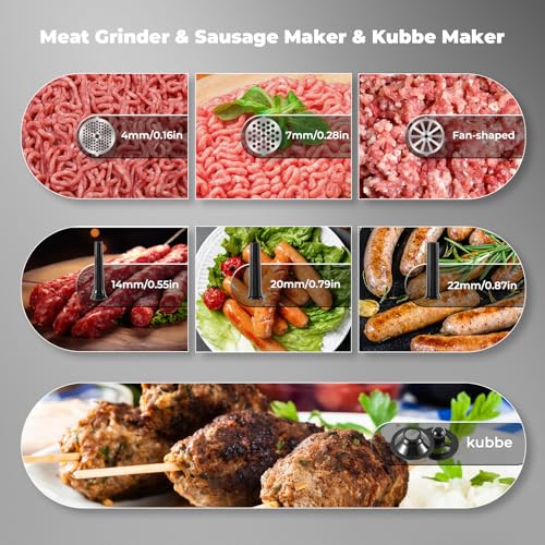 Meat Grinder Electric 3200w Digital Touch Control Multifunction