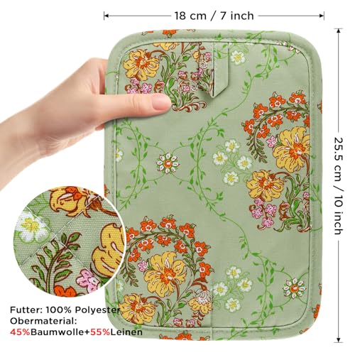 Pot Holders for Kitchen Heat Resistant Hot Pads for Countertops Oven Pot Holders Cotton Potholders for Kitchen Cooking Baking (2 Count)