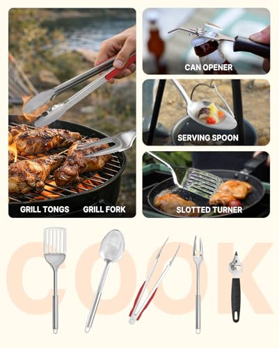 Portable Camping Cooking Utensils Set 28PCS (28 Count)