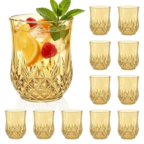 12 Pack Plastic Stemless Wine Glasses (12 Count)