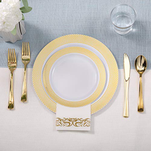 175 Pieces Gold Dinnerware Set for 25 Guests