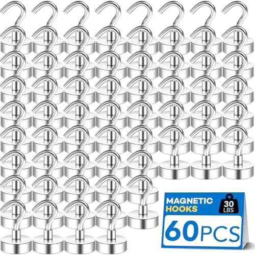 Magnetic Hooks for Cruise Essentials 2026 Cabins Door 60 Pack (60 Count)
