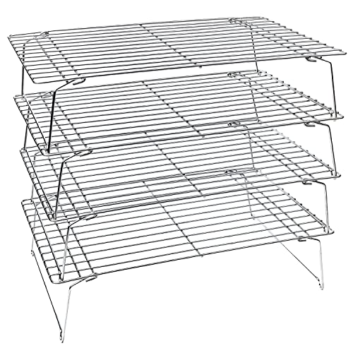 4 Tier Stackable Cooling Rack Space Saving Baking Set