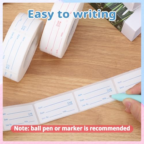 8 Rolls 4000 Pieces Removable Food Labels (4000 Count)