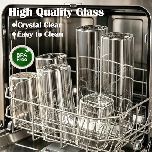 1.2Qt Square Glass Jars (4 Count)