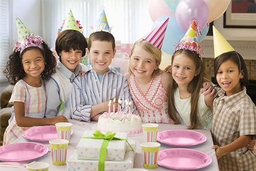 Sturdy Pink Plastic Plates 10" Party Plates 100 Pcs (100 Count)