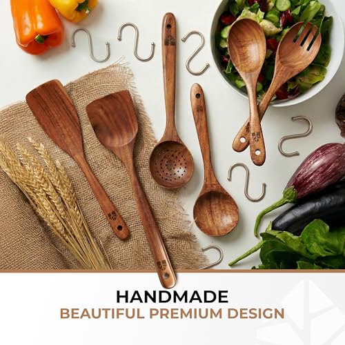 Wooden Spoons for Cooking 6 Pcs