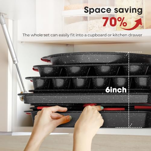 11 Piece Nonstick Stackable Baking Pans Set