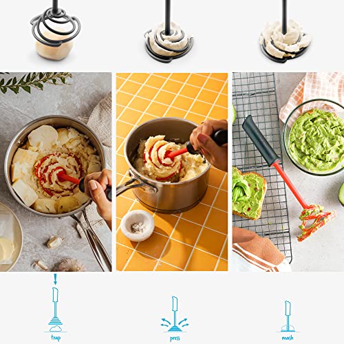 Smood Lite Ergonomic Spring Coil Potato Masher